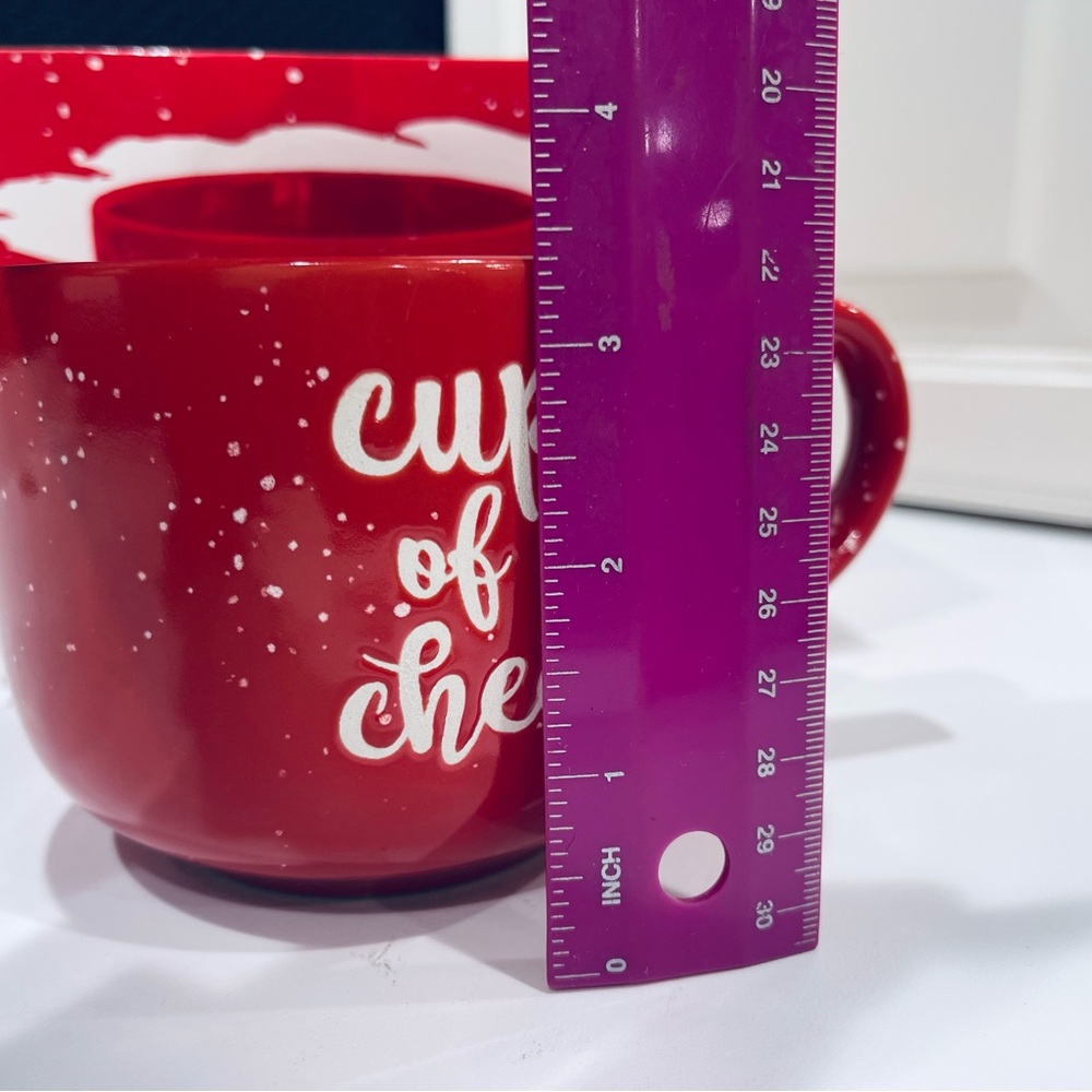 NEW! Red “Cup of Cheer” Mug New In Box - Picture 11 of 14